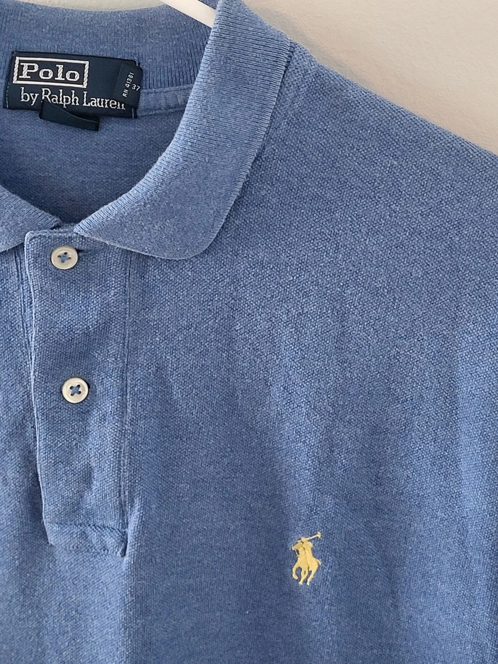 Ralph Lauren Vintage Blue Polo with Yellow Pony